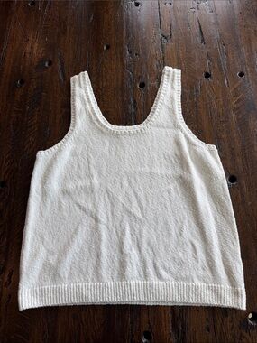 Evereve Cream Knit Scoop Neck Tank